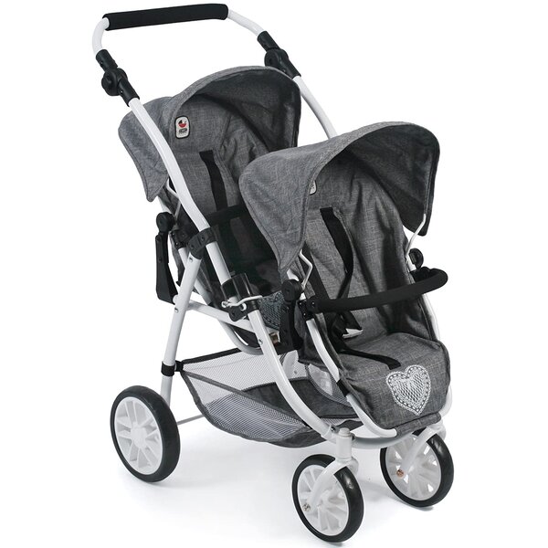 Bayer Chic 2000 691-76 - Le buggy Twinny pour poupées  Anthracite