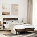 vidaXL Cadre de lit sans matelas avec tête de lit 120x190 cm