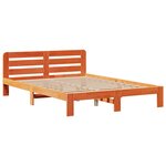 vidaXL Lit bibliothèque sans matelas cire marron 160x200 cm pin massif