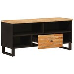 vidaXL Meuble TV Marron 100 x 33 x 46 cm Bois de mangue massif