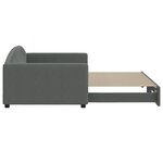 vidaXL Lit de jour avec lit gigogne gris foncé 100x200 cm tissu