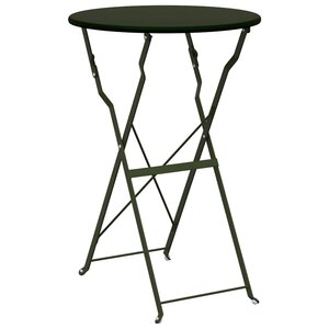 vidaXL Table bistrot Vert foncé Ø 50 x 71 cm Acier revêtu de poudre