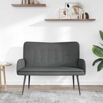 vidaXL Sofa 2 places Gris foncé 115 x 61 x 87 cm Tissu