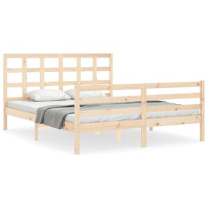 vidaXL Cadre de lit sans matelas 160x200 cm bois massif