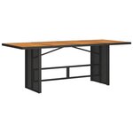 Ensemble de repas de jardin vidaXL 7 pièces en poly rattan noir