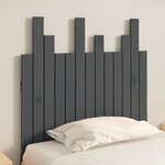 vidaXL Tête de lit murale Gris 82 5x3x80 cm Bois massif de pin