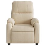 vidaXL Fauteuil inclinable de massage électrique crème