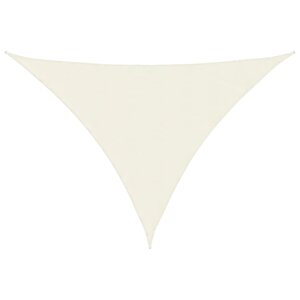 vidaXL Voile de parasol tissu oxford triangulaire 3x4x4 m crème