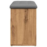 vidaXL Banc à chaussures chêne artisanal 82x32x45 5 cm bois ingénierie