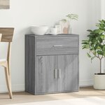 vidaXL Buffet sonoma gris 60x31x70 cm bois d'ingénierie
