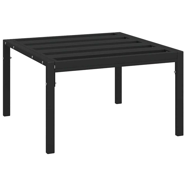 vidaXL Table basse de jardin noir 60x60x35 cm acier