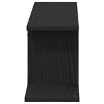 Étagère murale vidaXL pour téléviseur  chêne noir  125 x 18 x 23 cm  en bois d'ingénierie