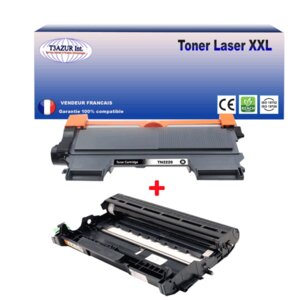 Kit Tambour+Toner  compatible avec Brother TN2220, TN2010, DR2200 pour Brother HL2240, HL2240D - T3AZUR