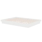 vidaXL Cadre de lit blanc bois massif 140x190 cm