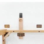 vidaXL Table à manger naturel bois massif et caoutchouc