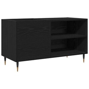 vidaXL Meuble à vinyles Chêne noir 85 x 38 x 48 cm Bois d'ingénierie