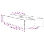 Cadre de Lit de Rangement vidaXL Blanc 90x190 cm