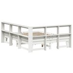 vidaXL Lit bibliothèque sans matelas blanc 160x200 cm bois pin massif