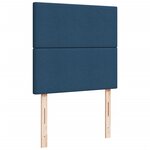 vidaXL Sommier à lattes de lit avec matelas Bleu 90x200 cm Tissu