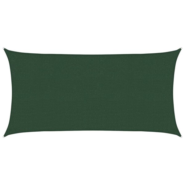 vidaXL Voile d'ombrage 160 g/m² Vert foncé 2x4 m PEHD