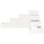 vidaXL Jardinière 4 niveaux 80 5x79x36 cm blanc bois de pin massif