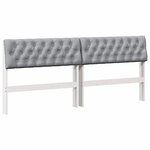 vidaXL Tête de lit capitonnée Gris clair 180 cm Pin massif