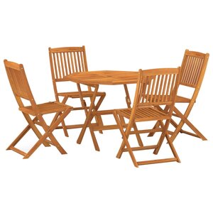 vidaXL Ensemble à manger de jardin 5 Pièces Bois d'acacia solide