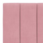 vidaXL Cadre de lit avec lumières LED rose 80x200 cm velours