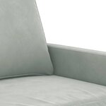 vidaXL Canapé à 2 places Gris clair 140 cm Velours
