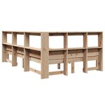 vidaXL Lit bibliothèque sans matelas 120x190 cm bois de pin massif