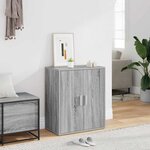 vidaXL Meuble à chaussures Sonoma gris 60x35x70 cm Bois d'ingénierie
