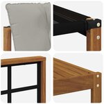 vidaXL Ensemble de canapés d'extérieur 7 pc Gris Naturel et Clair