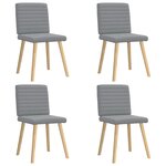 vidaXL Chaises à manger lot de 4 gris clair tissu