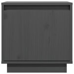 vidaXL Table de chevet Gris 40x30x40 cm Bois de pin solide