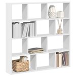 vidaXL Étagère cube murale 12 compartiments blanc bois d'ingénierie