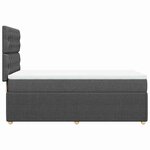 vidaXL Sommier à lattes de lit et matelas Gris foncé 90x190 cm Tissu