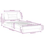 vidaXL Cadre de lit sans matelas Hvar cappuccino 100x200 cm similicuir