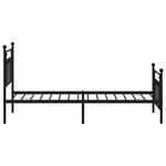 vidaXL Cadre de lit métal sans matelas avec pied de lit noir 80x200 cm