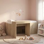 vidaXL Lit haut pour enfants avec bureau Chêne Sonoma