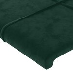 vidaXL Tête de lit avec oreilles Vert foncé 203x23x118/128 cm Velours