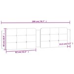 vidaXL Coussin de tête de lit Zadar noir et blanc 200 cm similicuir