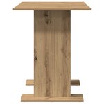 Table de salle à manger vidaXL en chêne artisanal 110x60x75 cm en bois d'ingénierie