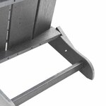 vidaXL Chaise Adirondack pliante Gris clair 74.5 x 80.5 x 90cm HDPE
