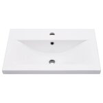vidaXL Cadre de lavabo de salle de bain vasque à encastrer Blanc Fer