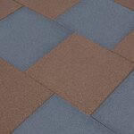 vidaXL Carreaux de protection antichoc 6Pièces Caoutchouc 50x50x3 cm Gris
