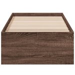 vidaXL Cadre de lit chêne marron 90x190 cm bois d'ingénierie