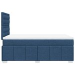 vidaXL Sommier à lattes de lit avec matelas bleu 120x190 cm tissu
