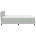 lit box avec matelas vidaXL gris clair 140x190 cm velours