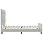 vidaXL Lit Gris clair 160x200 cm Velours