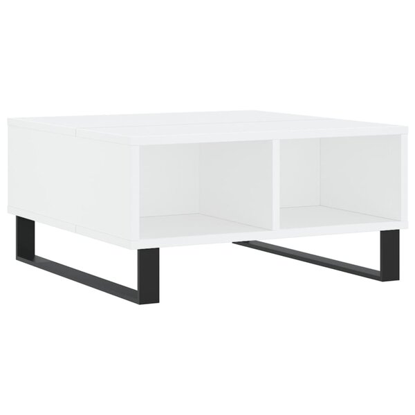 vidaXL Table basse blanc 60x60x30 cm bois d'ingénierie